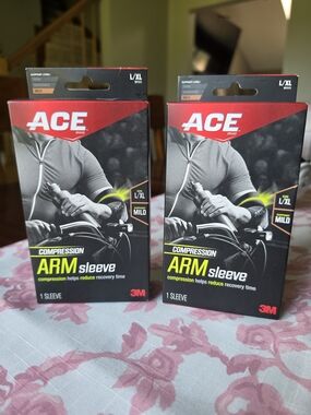 Compression Arm Sleeves - Black/Grey, L/XL - Comes With Both